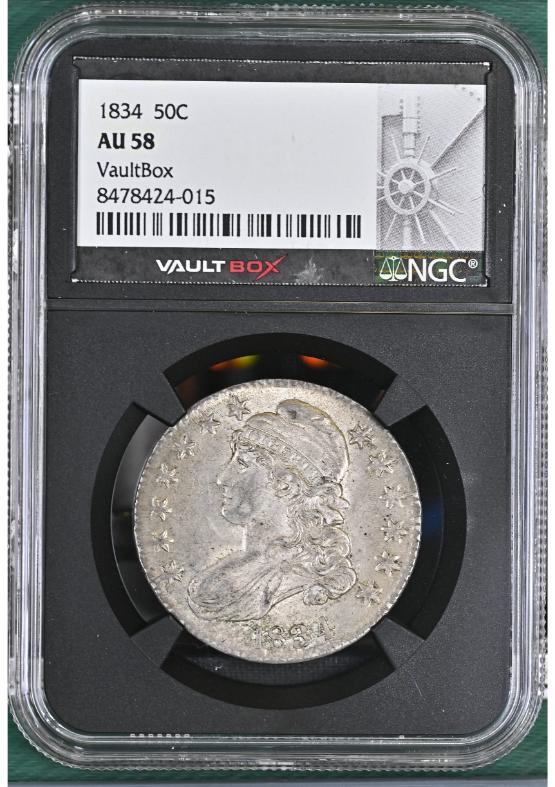 1834 50C NGC AU58 FRONT