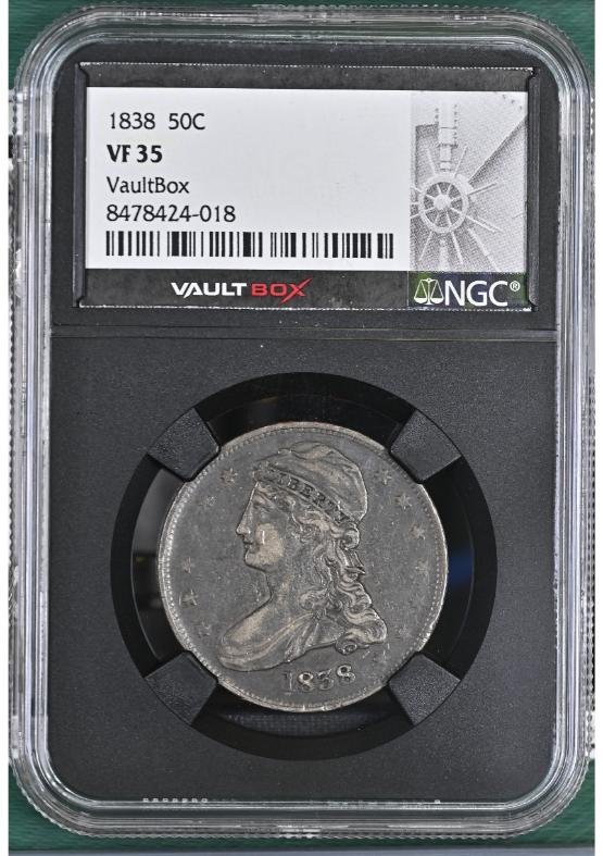1838 50C NGC VF35 FRONT
