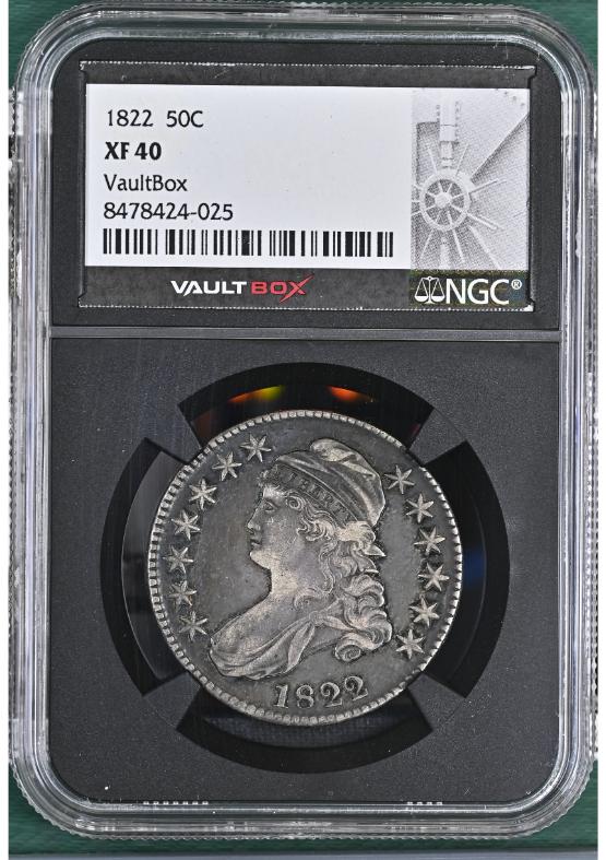1822 50C NGC XF40 FRONT
