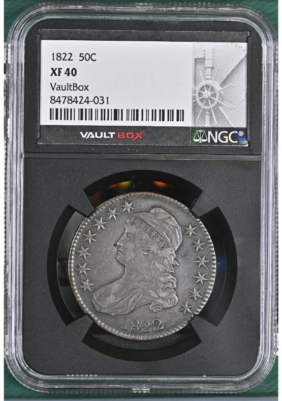 1822 50C NGC XF40 FRONT