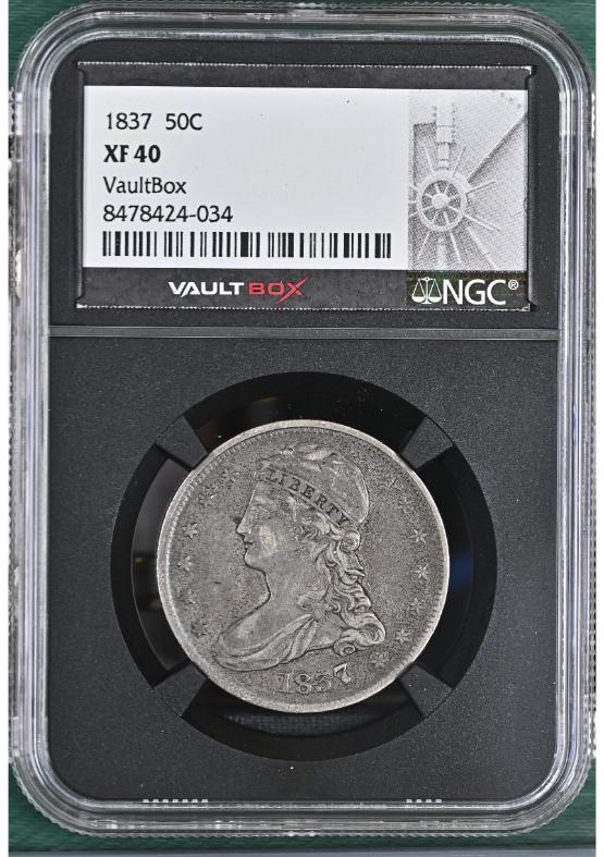 1837 50C NGC XF40 FRONT