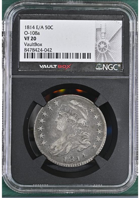 1814-E/A 50C O-108A NGC VF20 FRONT