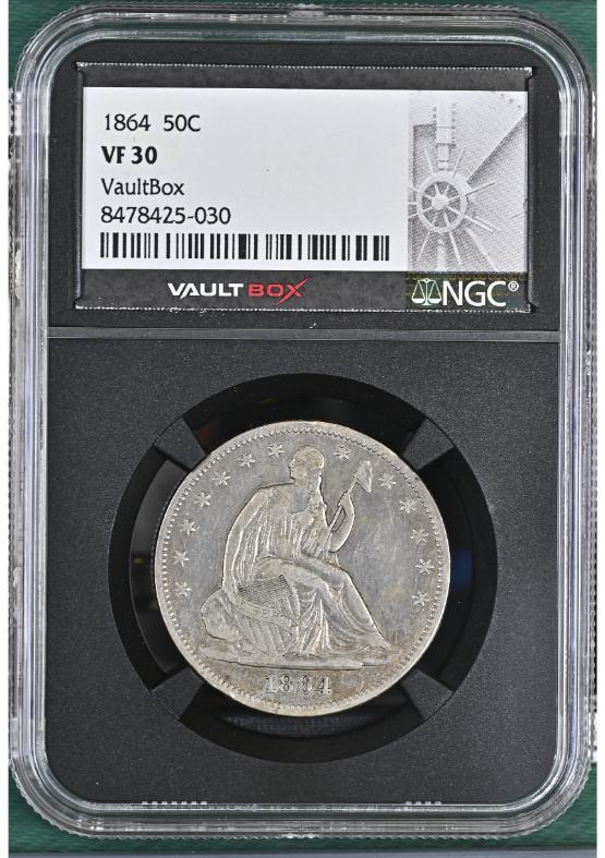 1864 50C NGC VF30 FRONT