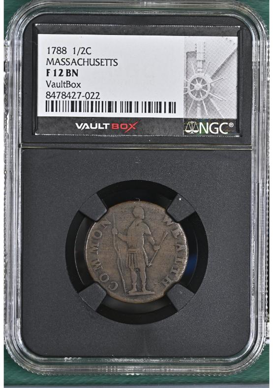 1788 1/2C MASSACHUSETTS NGC F12BN FRONT