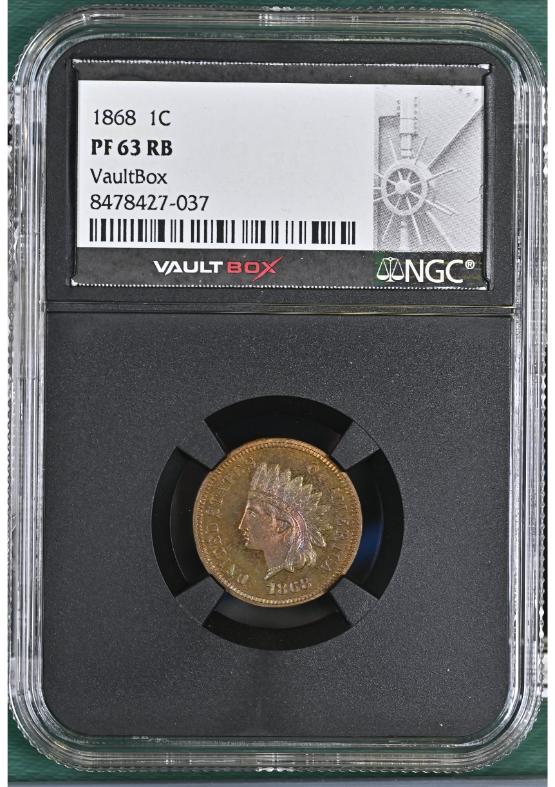 1868 1C NGC PF63RB FRONT
