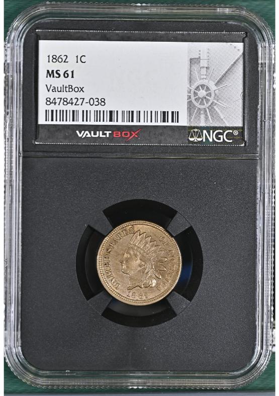 1862 1C NGC MS61 FRONT