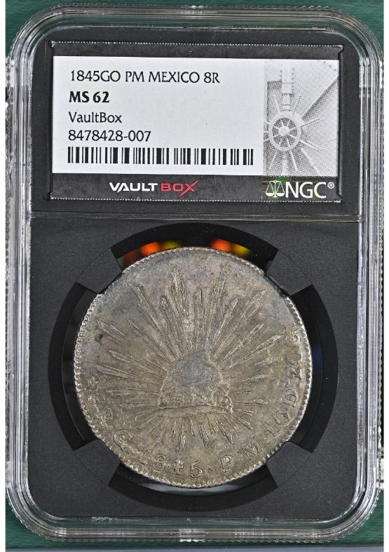 1845GO PM MEXICO 8R NGC MS62 FRONT