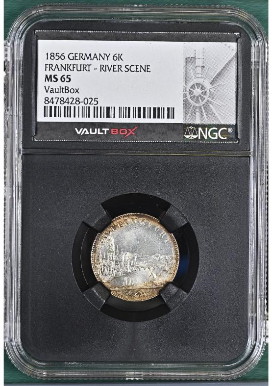 1856 GERMANY 6K FRANKFURT - RIVER SCENE NGC MS65 FRONT