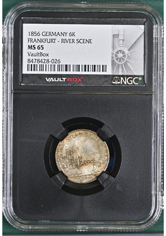 1856 GERMANY 6K FRANKFURT - RIVER SCENE NGC MS65 FRONT