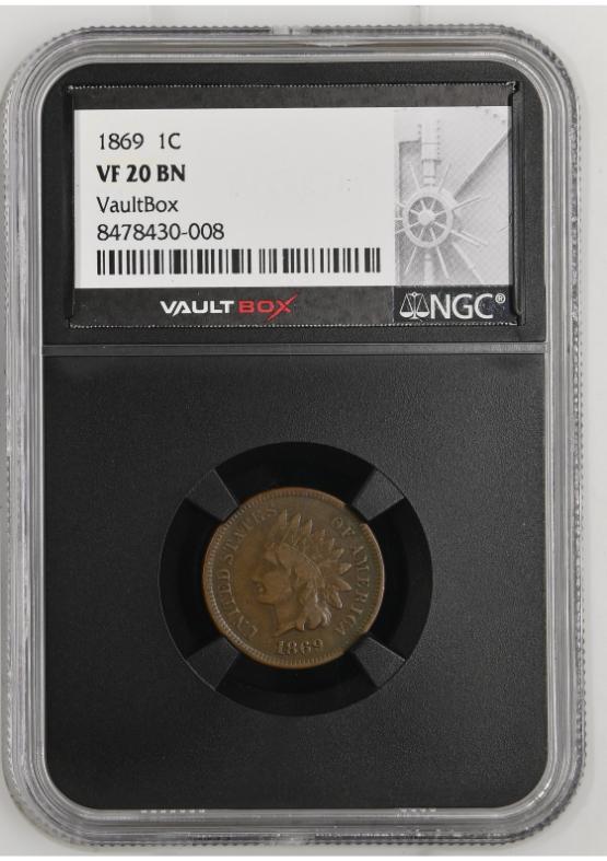 1869 1C NGC VF20BN FRONT