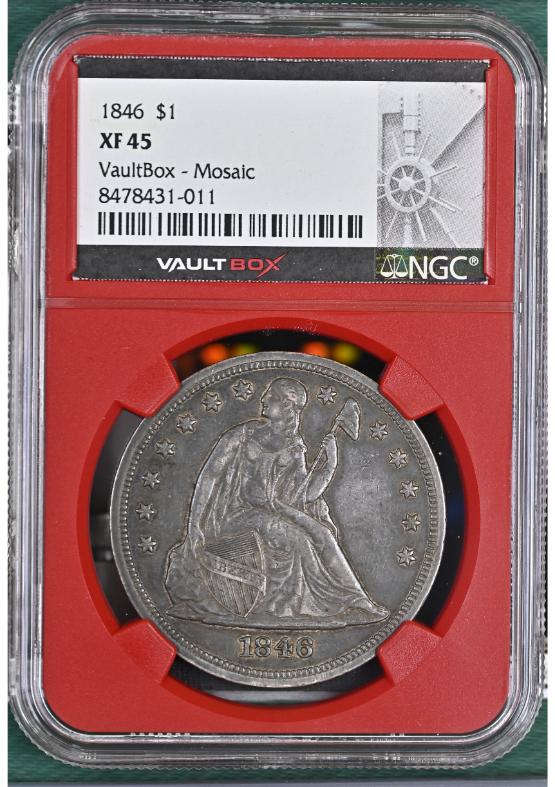 1846 $1 NGC XF45 FRONT