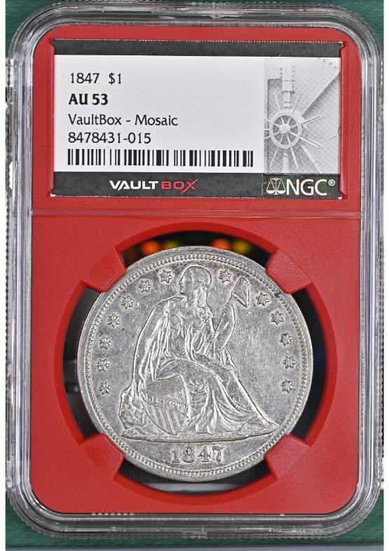 1847 $1 NGC AU53 FRONT