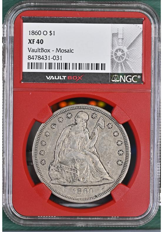 1860-O $1 NGC XF40 FRONT