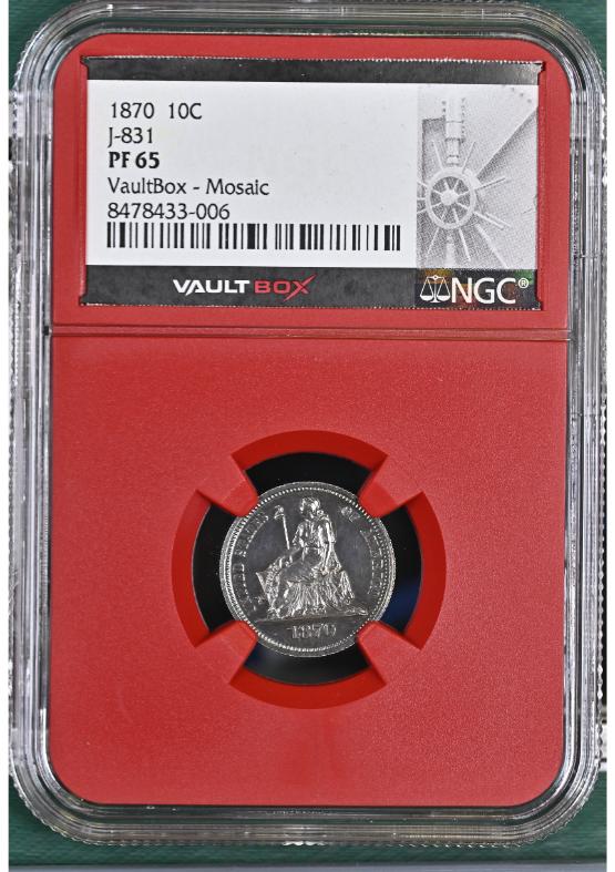 1870 10C J-831 NGC PF65 FRONT