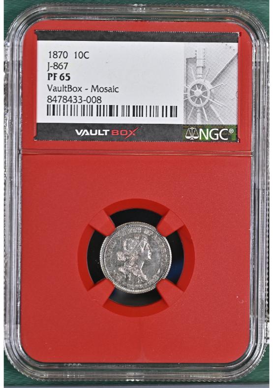 1870 10C J-867 NGC PF65 FRONT
