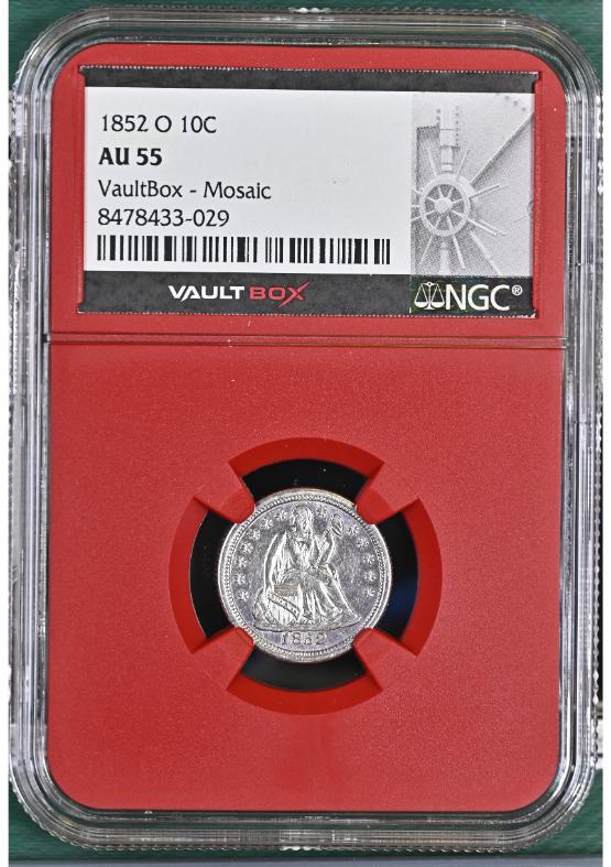 1852-O 10C NGC AU55 FRONT