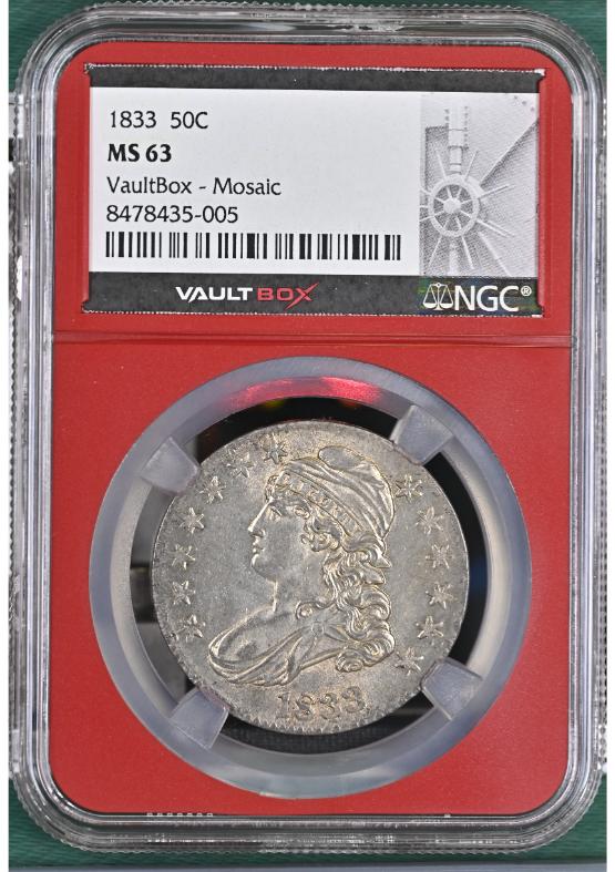 1833 50C NGC MS63 FRONT