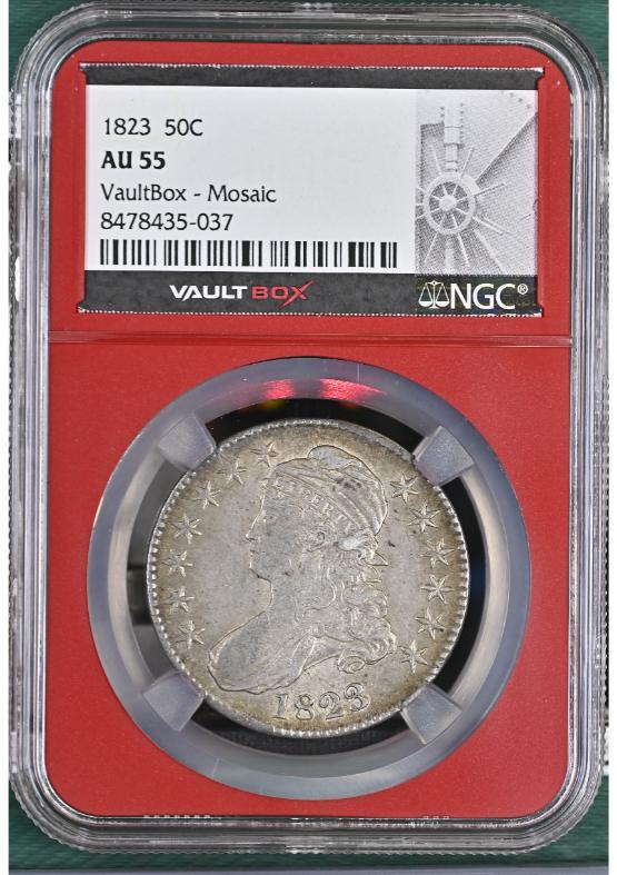 1823 50C NGC AU55 FRONT