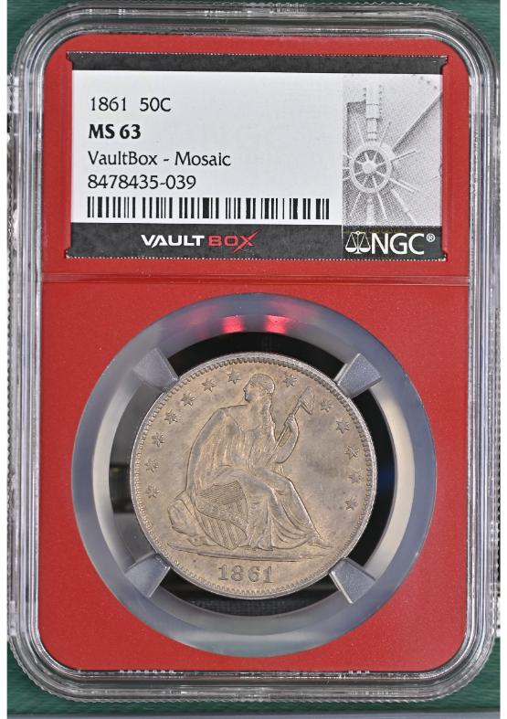 1861 50C NGC MS63 FRONT
