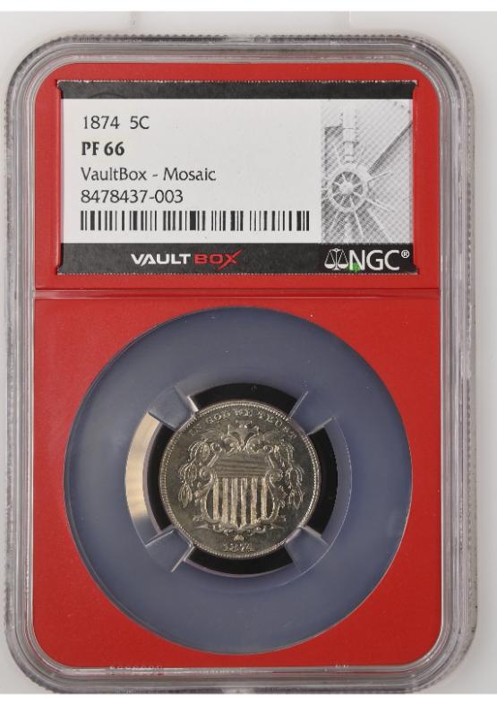 1874 5C NGC PF66 FRONT