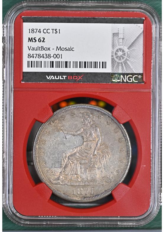 1874-CC T$1 NGC MS62 FRONT
