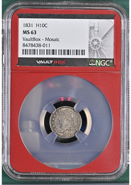 1831 H10C NGC MS63 FRONT