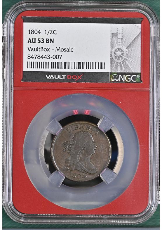 1804 1/2C NGC AU53BN FRONT