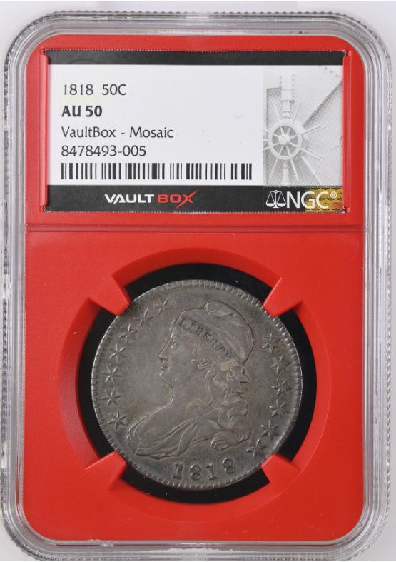 1818 50C NGC AU50 FRONT