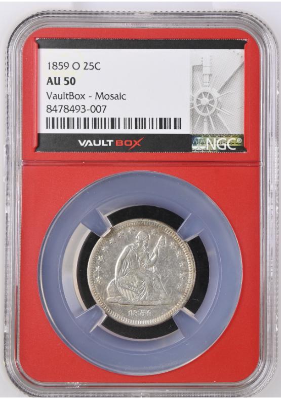 1859-O 25C NGC AU50 FRONT