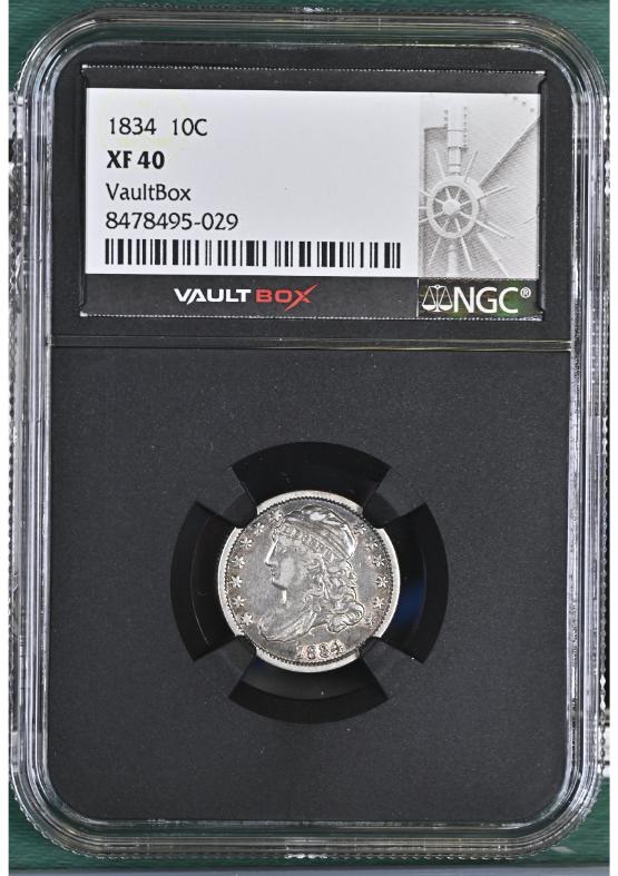 1834 10C NGC XF40 FRONT