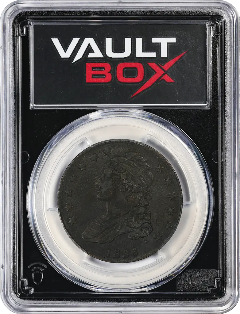 1836 50C O-110 LETTERED EDGE PCGS XF40 FRONT