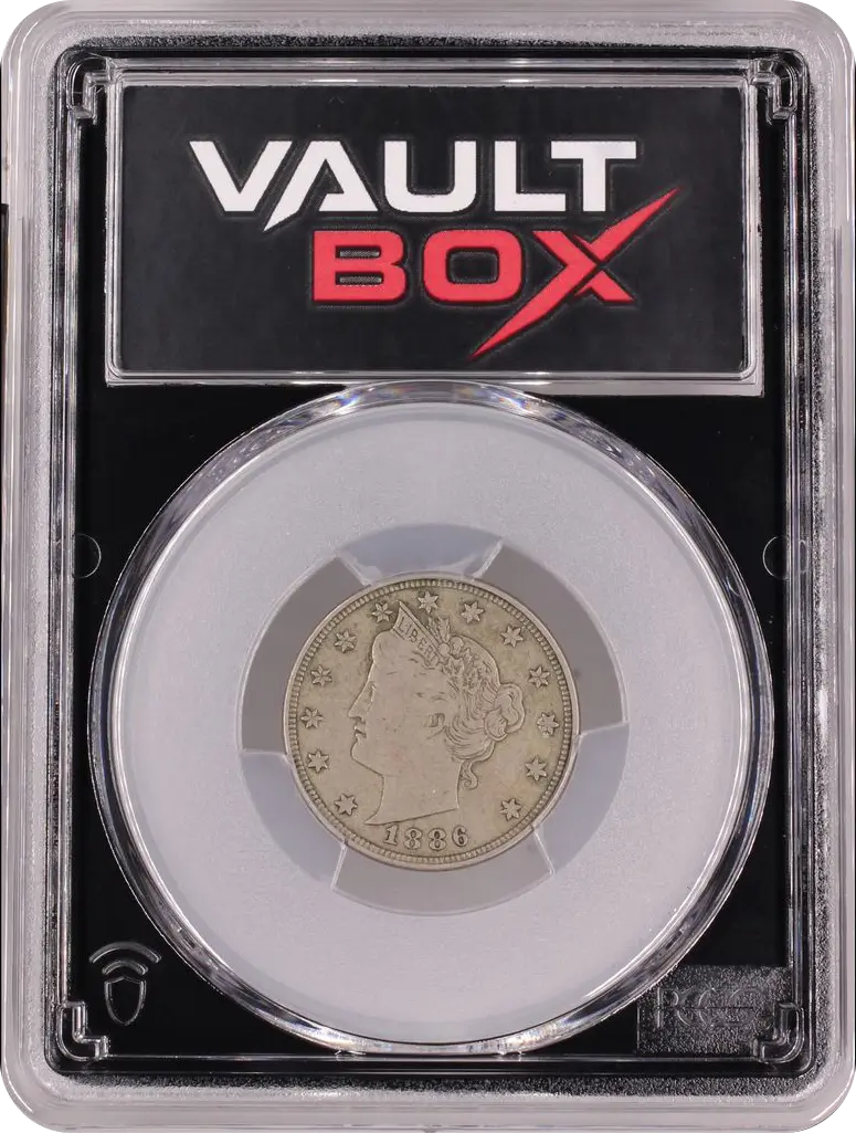 1886 5C PCGS VF20 FRONT