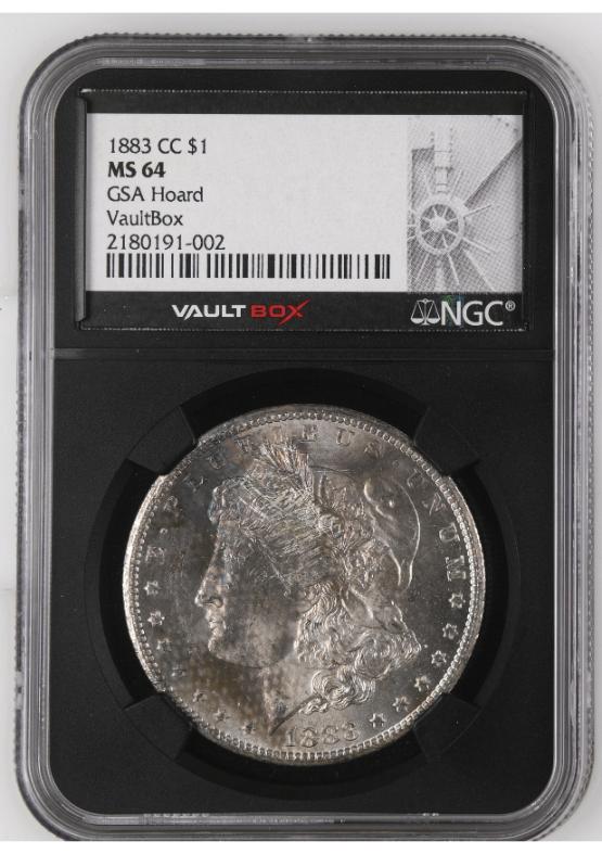 1883-CC $1 GSA Hoard NGC MS64 FRONT