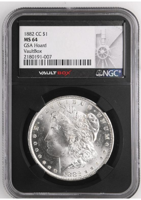 1882-CC $1 GSA Hoard NGC MS64 FRONT
