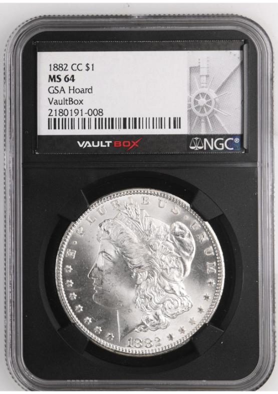 1882-CC $1 GSA Hoard NGC MS64 FRONT