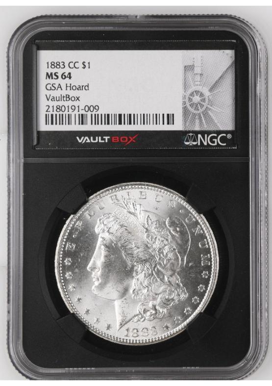 1883-CC $1 GSA Hoard NGC MS64 FRONT