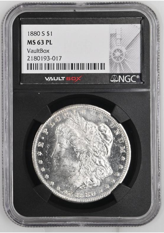1880-S $1 NGC MS63PL FRONT