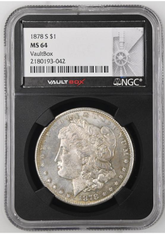 1878-S $1 NGC MS64 FRONT