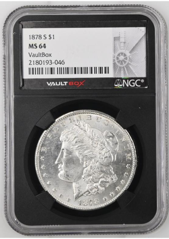 1878-S $1 NGC MS64 FRONT