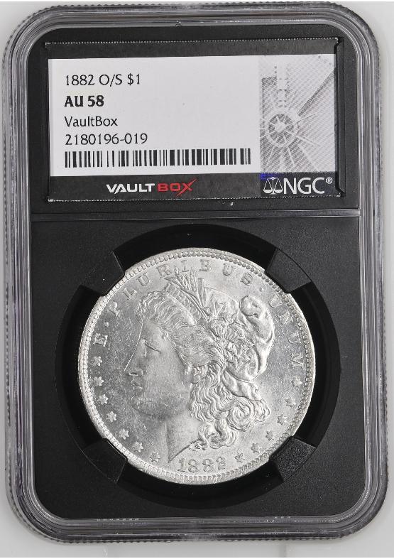 1882-O/S $1 NGC AU58 FRONT