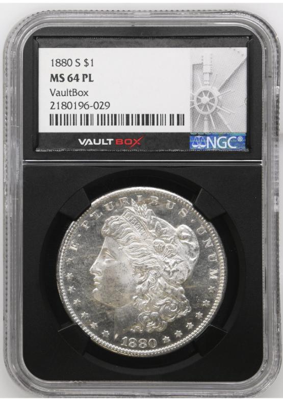 1880-S $1 NGC MS64PL FRONT