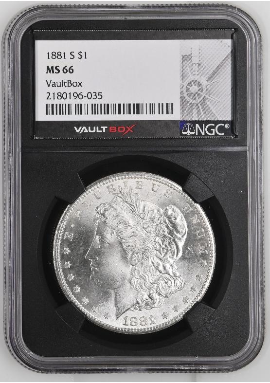 1881-S $1 NGC MS66 FRONT
