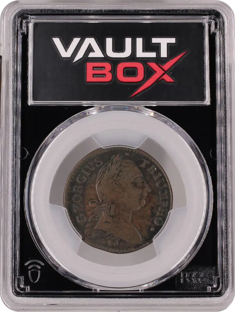 1783 TKN 1/2P GEORGIVS TRIUMPHO PCGS VF25BN FRONT