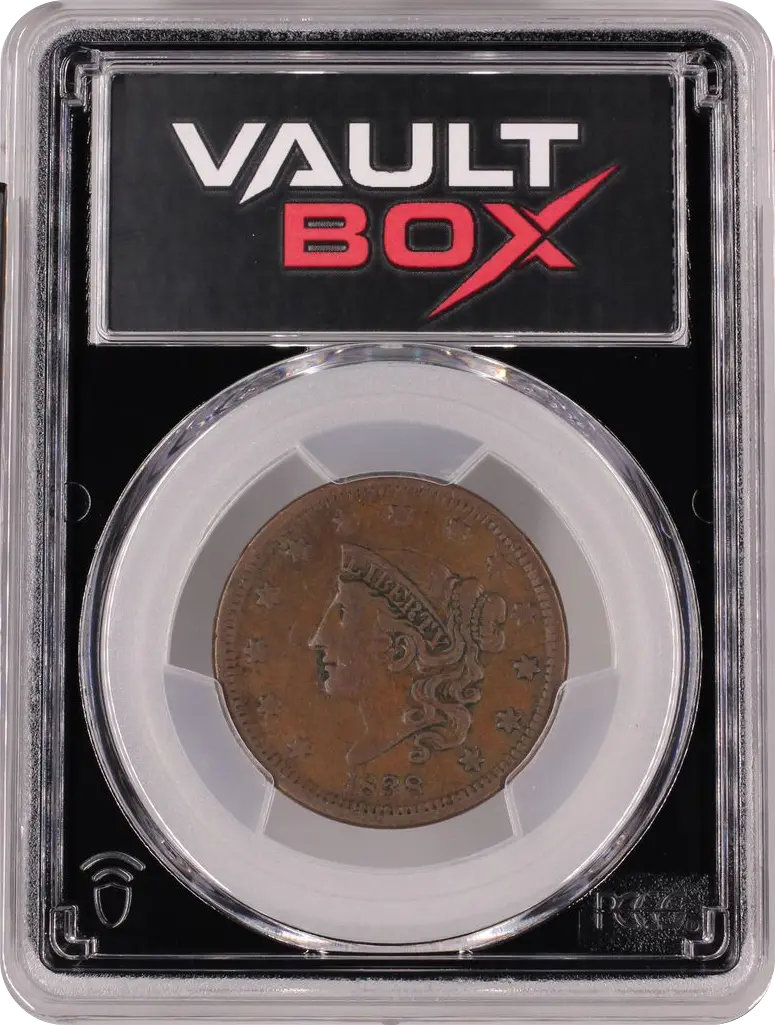 1838 1C PCGS XF40BN FRONT