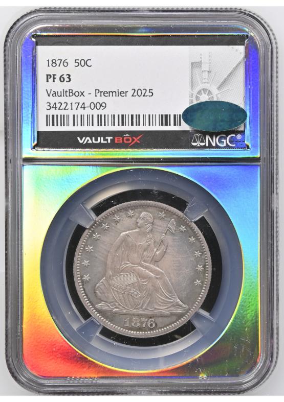 1876 50C NGC PF63 CAC FRONT