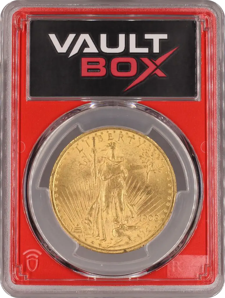 1908 G$20 NO MOTTO PCGS MS64+ Front