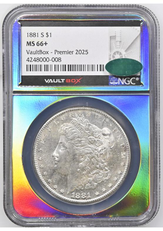 1881-S $1 NGC MS66+ CAC FRONT