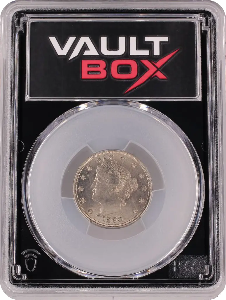 1890 5C PCGS MS63 FRONT