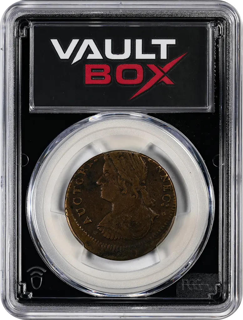 1787 CT 1/2P B OVER CINQUEFOIL
