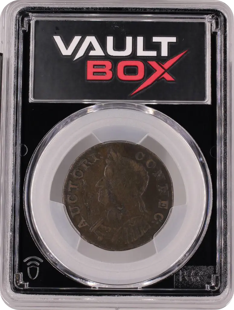 1786 CT 1/2P MILLER 5.2-I MAILED BUST LEFT PCGS VF20BN FRONT